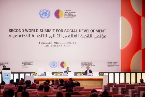 Timor-Leste Destaka Pontu Importante Tolu iha 𝗦𝗶𝗺𝗲𝗶𝗿𝗮 𝗠𝘂𝗻𝗱𝗶𝗮́𝗹 𝗗𝗲𝘇𝗲𝗻𝘃𝗼𝗹𝘃𝗶𝗺𝗲𝗻𝘁𝘂 𝗦𝗼𝘀𝗶𝗮́𝗹 Ba 𝗗𝗮𝗿𝘂𝗮𝗸 iha Qatar.